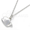 Sterling Silver Pendant Necklace, Polished, Rhodium Finish, 04.337.0003.16 (01 MM Thickness, 16 Inches Length)