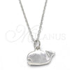 Sterling Silver Pendant Necklace, Polished, Rhodium Finish, 04.337.0003.16 (01 MM Thickness, 16 Inches Length)