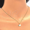 Sterling Silver Pendant Necklace, Polished, Golden Finish, 04.337.0003.1.16 (01 MM Thickness, 16 Inches Length)