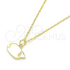 Sterling Silver Pendant Necklace, Polished, Golden Finish, 04.337.0003.1.16 (01 MM Thickness, 16 Inches Length)