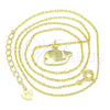 Sterling Silver Pendant Necklace, Polished, Golden Finish, 04.337.0003.1.16 (01 MM Thickness, 16 Inches Length)