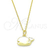 Sterling Silver Pendant Necklace, Polished, Golden Finish, 04.337.0003.1.16 (01 MM Thickness, 16 Inches Length)