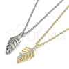 Sterling Silver Pendant Necklace, with White Micro Pave, Polished, Golden Finish, 04.337.0009.1.16 (01 MM Thickness, 16 Inches Length)