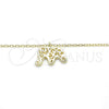 Sterling Silver Pendant Necklace, Elephant Design, Polished, Golden Finish, 04.337.0010.1.16 (01 MM Thickness, 16 Inches Length)