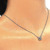 Sterling Silver Pendant Necklace, Eiffel Tower Design, with White Cubic Zirconia, Polished, Rhodium Finish, 04.337.0012.16 (01 MM Thickness, 16 Inches Length)