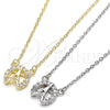 Sterling Silver Pendant Necklace, Eiffel Tower Design, with White Cubic Zirconia, Polished, Rhodium Finish, 04.337.0012.16 (01 MM Thickness, 16 Inches Length)