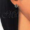 Sterling Silver Stud Earring, with White Micro Pave, Polished, Golden Finish, 02.292.0005.1