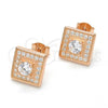 Sterling Silver Stud Earring, with White Cubic Zirconia, Polished, Rose Gold Finish, 02.186.0023.1 for wholesale, additional product view 6
