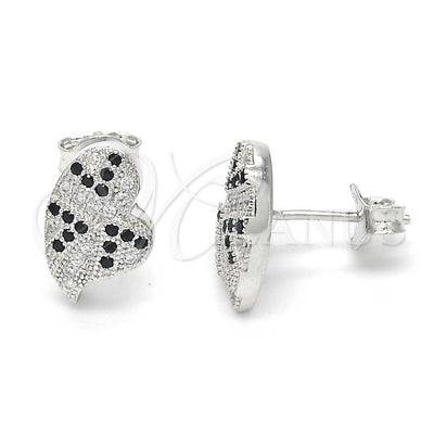 Sterling Silver Heart Earrings 02.186.0074 for wholesale, main product view