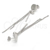 Sterling Silver Long Earring, Polished, Rhodium Finish, 02.186.0081