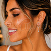 Sterling Silver Stud Earring, Teardrop Design, with White Micro Pave, Polished, Rhodium Finish, 02.186.0085 for wholesale, additional product view 2
