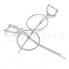 Sterling Silver Long Earring, Polished, Rhodium Finish, 02.186.0087