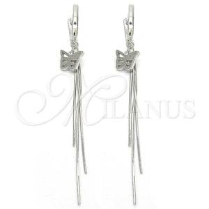 Sterling Silver Ring — Long Earring Butterfly Design Polished 02. — main product view — SKU 123370 | Plata 925 anillo — Long Earring Butterfly diseño pulido 02. — SKU 123370