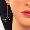 Sterling Silver Long Earring, Polished, Rhodium Finish, 02.186.0093