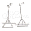 Sterling Silver Long Earring, Polished, Rhodium Finish, 02.186.0093