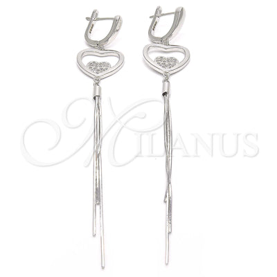 Sterling Silver Heart Earrings 02.186.0094 for wholesale, main product view