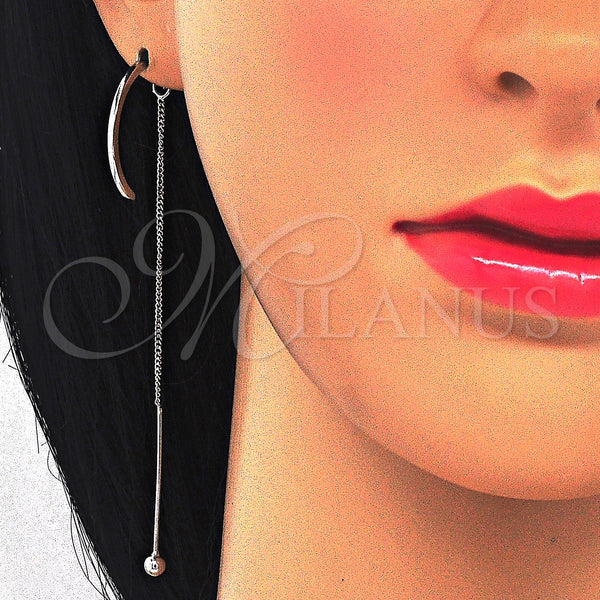 Sterling Silver Ring — Long Earring Polished 02. — alternate product view — SKU 123376 | Plata 925 anillo — Long Earring pulido 02. — SKU 123376