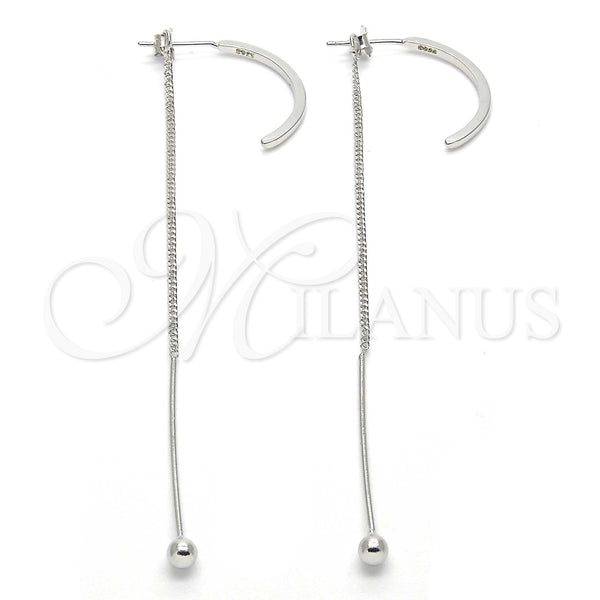 Sterling Silver Ring — Long Earring Polished 02. — main product view — SKU 123376 | Plata 925 anillo — Long Earring pulido 02. — SKU 123376