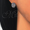 Sterling Silver Huggie Hoop, with Multicolor Cubic Zirconia, Polished, Rhodium Finish, 02.186.0102.12
