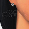 Sterling Silver Stud Earring, with White Cubic Zirconia, Polished, Rhodium Finish, 02.186.0106 for wholesale, additional product view 3