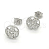 Sterling Silver Stud Earring, with White Cubic Zirconia, Polished, Rhodium Finish, 02.186.0106 for wholesale, additional product view 6