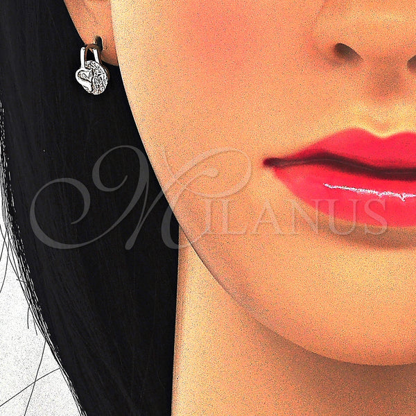 Sterling Silver Ring — Stud Earring with White Cubic Zirconia Polished 02. — alternate product view — SKU 123392 | Plata 925 anillo — Stud Earring with blanco Cubic Zirconia pulido 02. — SKU 123392