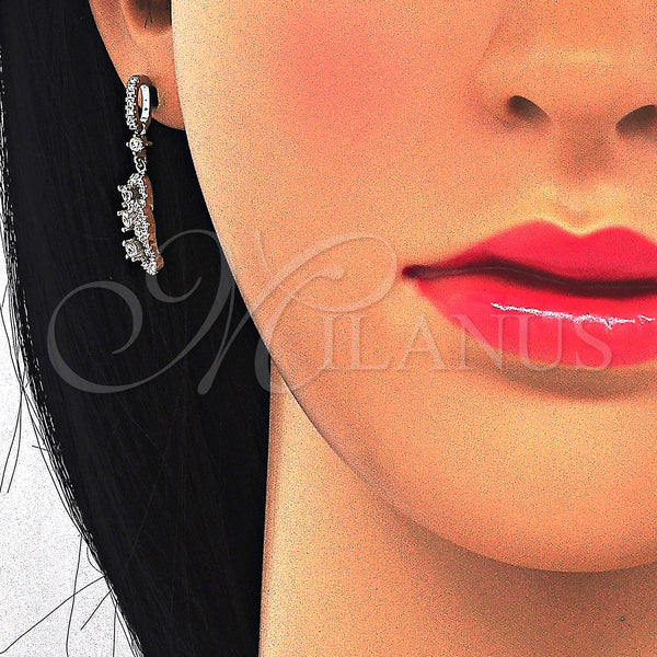 Sterling Silver Ring — Dangle Earring with White Cubic Zirconia and White — alternate product view — SKU 123398 | Plata 925 anillo — Dangle Earring with blanco Cubic Zirconia and blanco — SKU 123398