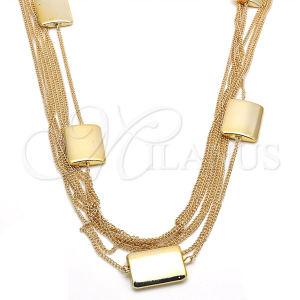 Oro Laminado Fancy Necklace, Gold Filled Style Polished, Golden Finish, 04.321.0019.36 (02 MM Thickness, 36 Inches Length)