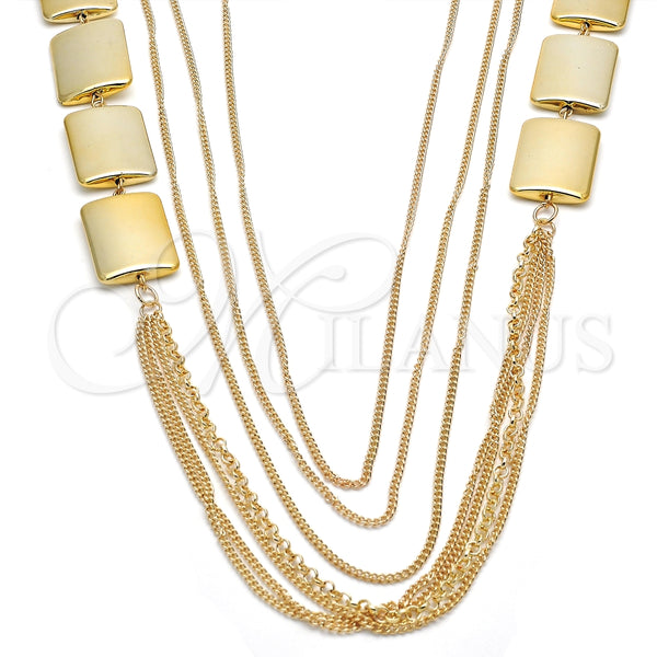 Oro Laminado Fancy Necklace, Gold Filled Style Polished, Golden Finish, 04.321.0020.28 (03 MM Thickness, 28 Inches Length)