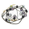 Oro Laminado Fancy Necklace, Gold Filled Style with Black Crystal, Polished, Golden Finish, 04.321.0023.32 (01 MM Thickness, 32 Inches Length)