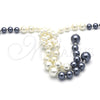 Rhodium Gold Filled Fancy Necklace, with Gray Pearl, Polished, Rhodium Finish, 04.321.0026.1.28 (06 MM Thickness, 28 Inches Length)