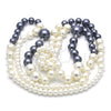 Rhodium Gold Filled Fancy Necklace, with Gray Pearl, Polished, Rhodium Finish, 04.321.0026.1.28 (06 MM Thickness, 28 Inches Length)