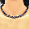 Oro Laminado Fancy Necklace, Gold Filled Style with Gray Pearl, Polished, Raw, 04.321.0027.1.60 (08 MM Thickness, 60 Inches Length)