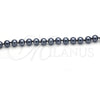 Oro Laminado Fancy Necklace, Gold Filled Style with Gray Pearl, Polished, Raw, 04.321.0027.1.60 (08 MM Thickness, 60 Inches Length)