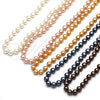Oro Laminado Fancy Necklace, Gold Filled Style with Gray Pearl, Polished, Raw, 04.321.0027.1.60 (08 MM Thickness, 60 Inches Length)