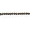Oro Laminado Fancy Necklace, Gold Filled Style with Dark Brown Pearl, Polished, Raw, 04.321.0027.4.60 (08 MM Thickness, 60 Inches Length)