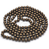 Oro Laminado Fancy Necklace, Gold Filled Style with Dark Brown Pearl, Polished, Raw, 04.321.0027.4.60 (08 MM Thickness, 60 Inches Length)