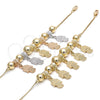 Oro Laminado Charm Bracelet, Gold Filled Style Hand of God Design, Polished, Golden Finish, 03.63.1923.08 (01 MM Thickness, 8 Inches Length)