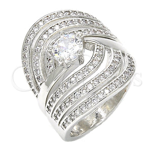 White Gold Filled Ring — Wedding Ring Duo Design with White Cubic Zirconia — main product view — SKU 123513 | Oro Laminado Blanco anillo — Wedding Ring Duo diseño with blanco Cubic Zirconia — SKU 123513