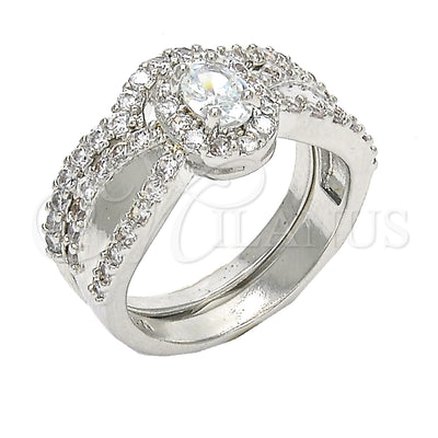 White Gold Filled Rhodium Gold-Filled Duo Ring 01.284.0029.1.08 for wholesale, main product view