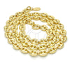 Oro Laminado Basic Necklace, Gold Filled Style Mariner Design, Polished, Golden Finish, 04.63.1311.22 (Thickness, 22 Inches Length)