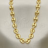 Oro Laminado Basic Necklace, Gold Filled Style Mariner Design, Polished, Golden Finish, 04.63.1311.22 (Thickness, 22 Inches Length)