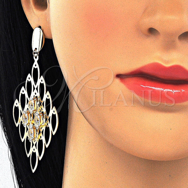 Gold Filled Ring — Dangle Earring with White Cubic Zirconia Polished 02. — alternate product view — SKU 123616 | Oro Laminado anillo — Dangle Earring with blanco Cubic Zirconia pulido 02. — SKU 123616