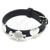 Rhodium Gold Filled Fancy Bracelet, Turtle and Heart Design, with White Micro Pave, Polished, Rhodium Finish for wholesale, additional product view 6