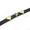 Oro Laminado Fancy Bracelet, Gold Filled Style Butterfly and Heart Design, with White Micro Pave, Polished for wholesale, additional product view 5