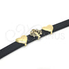 Oro Laminado Fancy Bracelet, Gold Filled Style Tree and Heart Design, with White Cubic Zirconia, Polished, Golden Finish, 03.63.1928.08 (10 MM Thickness, 8 Inches Length)