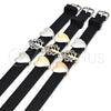 Oro Laminado Fancy Bracelet, Gold Filled Style Tree and Heart Design, with White Cubic Zirconia, Polished, Tricolor, 03.63.1928.2.08 (10 MM Thickness, 8 Inches Length)