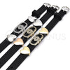 Oro Laminado Fancy Bracelet, Gold Filled Style Heart Design, with White Micro Pave, Polished, Golden Finish, 03.63.1929.08 (10 MM Thickness, 8 Inches Length)