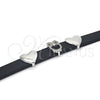 Rhodium Plated Fancy Bracelet, Owl and Heart Design, with Black and White Micro Pave, Polished, Rhodium Finish, 03.63.1930.1.08 (10 MM Thickness, 8 Inches Length)