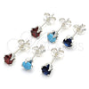 Sterling Silver Stud Earring, with Garnet Cubic Zirconia, Polished, Raw, 02.63.2605.1 for wholesale, additional product view 7